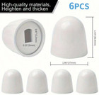 6pcs Universal Toilet Bolt Caps With Extra Wax Ring  Easy Installation  1 44in