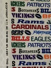 Vintage Nfl All Teams Cotton Fabric 60    X 39  Rare Oop New 1999 Ntt 6181