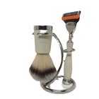 Haryali s Super Shaving Kit White With Gillette Fusion Razor   Synthetic Brush