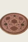 Vintage Heavy Pink Enameled W  Peacocks Brass Hanging Wall Plate 11 75   