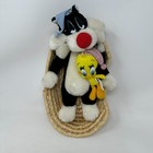 Looney Tunes Sylvester   Tweety Plush Sleeping Cat Bird Stuffed Animal Vintage