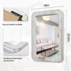 Large Rectangular Mirror For Wall Rustic Mirror Wood Framed Mirror For Bedroo   