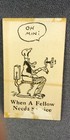 1940s Wichita Kansas Toilet Humor Bennetts Business Card Golf Fishing Guns H25