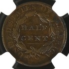 1809 1 2c Classic Head Half Cent  Copper  ngc Fine Details  Burnished  1 154 572