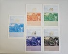 Israel Lot Variety   S leaf 60th Kiriat Motzkin 14    Different Color Proof Set 
