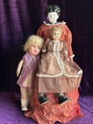 Lot Of 3 Antique vintage German Hertwig China  Minerva And Celluloid Dolls