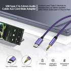 Iphone 16 17 Aux Cord For Car Usb C To 3 5mm Headphone Jack Adapter Purple 