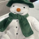 The Snowman Stuffed Plush Toy Raymond Briggs Fleece Green Hat Scarf Vintage 2005
