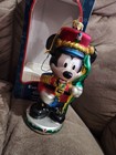 Vintage Disney Mickey Mouse Blown Glass Ornament Christmas European Style 6in