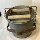 Vintage Eagle 14 Wringer Mop Wash Bucket Wood Rollers Farm House Decor