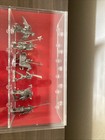 Rawcliffe Pewter 18 Various Pieces Attached In A Lucite Case