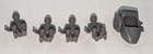 Marx Battleground German Soldiers   Sidecar Dark Gray Plastic Vtg 1960s Lot Of 5