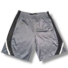 Nike Mens L Dazzle Basketball Shorts Gray Silky Shiny Y2k Mesh Side Panels