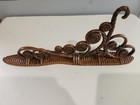 Vintage Homco Faux Wicker Rattan Plant Hanger Brown 16    Decor Boho Mid Century
