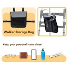 Iliving Easy Folding Rolling Walker  Adjustable Height Supports Up To 350 Lbs 