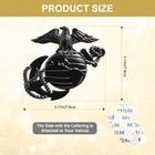 U s marine Corps Car Emblem     3d Eagle Globe Anchor Metal Decal  Black