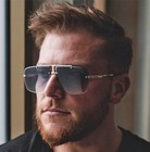 Retro Square Aviator Sunglasses For Men Uv400 Driving Fishing Outdoor Black Fram