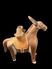 Donkey Pack Mule Vintage Terracotta Folk Art Clay Mexico Hand Painted Bank 8 x8 