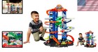 Hot Wheels City Ultimate Garage Playset Robo T-rex 100  Car Storage 2 Cars 1 64