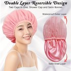 Shower Cap For Women  Shower Caps For Women Reusable Waterproof  Satin Lined    