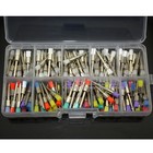 200 Pcs Dental Nylon Latch Flat Polishing Polisher Prophy White   Colorful Brush