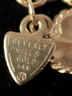 Beverly Hills Gold 14k Gold Anklet With Heart Charm - 10 5 Inch   2 2 Grams