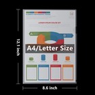 12 Pack Clear File Folders - A4 letter Size Transparent L-type Paper Plastic Sle