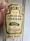 Antique 1920 Heinz Vinegar Bottle Labeled W Cork 1 Pint Pittsburgh Pennsylvania