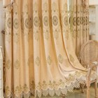 Luxury European Embroidery Valance Chenille Jacquard Window Curtain Tulle M1805