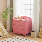 Wood Changing Table Drawer baby Dresser  Infant Diaper Station Nursery Organizer