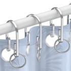 Chrome Shower Curtain Hooks Rings   double Sided Shower Curtain Hooks Rust Proo   