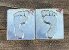 Discontinued Craftool Co Large Right   Left Footprint 1  Leather Stamp 8220 8221