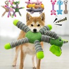 Indestructible Squeaky Plush Dog Toy     Tough Chew Animal Shape For Large Breeds