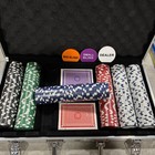 Poker Chip Set 300pc  W  Padded Metal Carrying Case  Dice  Heavy Chips