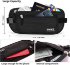 Ginsco Slim Rfid Blocking Money Belt     Hidden Travel Passport Holder