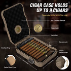  Travel Cigar Humidor Set  Cedar  Lighter  V-cutter  Humidifier   Hygrometer