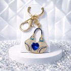 Purse Rhinestone Key Chain Ring Bag Purse Charms Sparkle Gold Silver Gems Bling