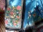 Exceptional Antique Chinese Silk Wedding  Skirt Fine Embroidery Flowers Signed