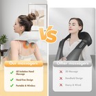 Shiatsu Back Shoulder Neck Massager With Heat  Electric Deep Tissue 4d Kneading