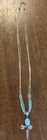Vintage Navajo Native American Sterling Blue Turquoise Necklace 