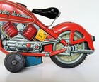 1958 Harley Davidson Motorcycle Friction Tin Toy Vintage Tn Japan Original 