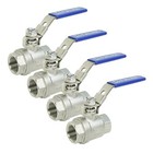 4 Pack 3 4  Npt Female Full Port Ball Valve 304 Stainless Steel 1000 Wog Water