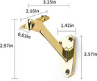 Ktumeware 3 Inch 3 Pack Polished Brass Handrail Stair Brackets Suitable For Indo