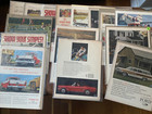 Huge Lot Of 58 Old Vintage 1930-60 s  - Car - Automobile Advertisements  Boarded