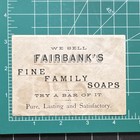 1880   s Fairbank   s White Star Soap High Wheel Bicycle Victorian Trade Card