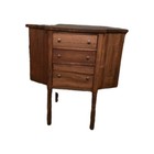 Antique Martha Washington Mahogany Sewing Cabinet Table  Very Good Condition