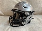 Silver Game Used Riddell Speed Flex Football Helmet Size Adult  Large