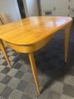 Heywood Wakefield Blonde Extension Game Dining Table  788-g  Mid Century Modern