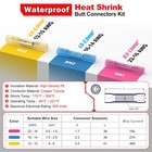 500 200pcs Heat Shrink Butt Wire Splice Connectors Insulated Crimp Terminals Kit