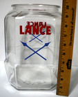 Vintage Lance Cookies Crackers Octagonal Octagon Shaped Glass Store Jar No Lid